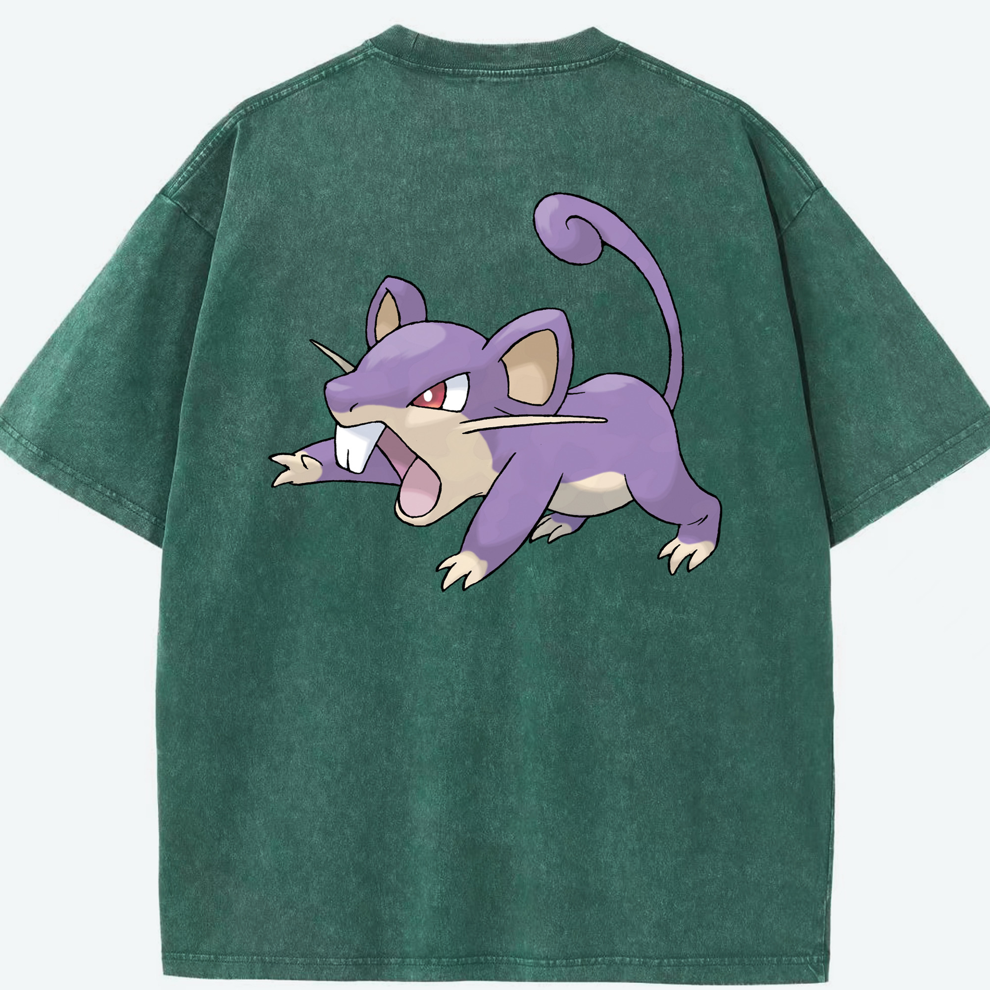 （画像用） ポケットモンスター Pokémon 綿100% ヴィンテージ風 半袖Tシャツ（背面プリント）
